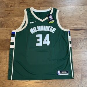 Nike Milwaukee Bucks Giannis Antetokounmpo Swingman Jersey XXL 56 NWT